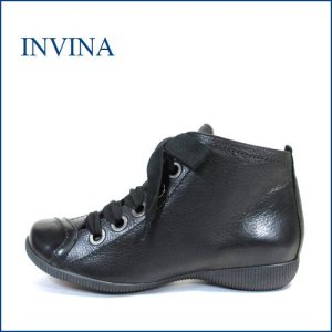 画像1: invina　インビナ　iv3303bl　ブラック　【新鮮・ラウンドソールで・・楽らく 歩き放題・・invina・・可愛い ひもひもアンクル】