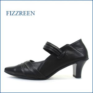 画像1: fizzreen フィズリーン fr6827bl 　ブラック　【ソフトなカカトで靴ずれしない・・ベルトでフィット。。fizzreen　履きやすい パンプス】
