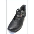 画像2: ビジェバノ パンプス  vigevano  vg7004bl　ブラック　【イタリアモダンな手作りシューズ・ビジェバノ 靴  おしゃれな型押しレザーのベルトパンプス】