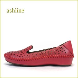 画像1: ASHLINE　アシュライン　as18082re レッド　【馴染むレザーと巾広設計・履きやすさ満点！ashline・ピタッとするスリッポン】