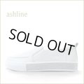 ASHLINE　アシュライン　as2283wt　ホワイト　【包み込む感じが快適！おしゃれなストーンのソール　ashline・柔らかいレザーのスリッポン】