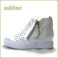 ashline　アシュライン　as338A7wt　ブラック　【新鮮・ダイヤ模様のパンチングカット！シンプルデザイン。ashline・アンクル スニーカー】