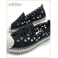 画像4: ASHLINE　アシュライン as7111bl ブラック　【上品おしゃれな・ししゅう＆ダイヤグラムカット　ashline　エスパドリュー】