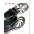 画像4: エスタシオン靴 estacion et072bla　ブラック　【ワクワク元気。。エスタシオン靴・・・・カラフル・・可愛い！花花 ヒールアップ】
