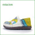 エスタシオン靴 estacion et243iv アイボリー　【新鮮・・△▽三角パッチ△▽△　エスタシオン・・・　とても可愛い まん丸スリッポン】