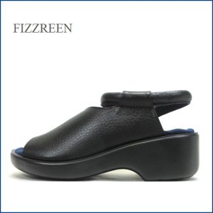 画像1: FIZZREEN フィズリーン fr2007bl 　黒　【甲を包み込む柔らかい一枚革！fizzreen　足を安定させるウェーブ調のインソール】