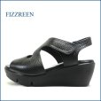 画像1: FIZZREEN フィズリーン fr410bl 　黒　【面ファスナーでしっかりフィット！ fizzreen　足裏クッションが気持ちいい・厚底サンダル】 (1)