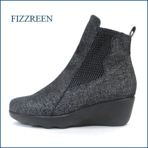 画像1: fizz reen フィズリーン fr1833bl ブラック　【ウェーブアーチインソールで・・バツグンの履き心地。。 FIZZREEN サイドゴア ショートブーツ】