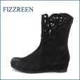 画像1: FIZZ REEN フィズリーン fr2801bl ブラック　【可愛さ 満点。。。新鮮・上品 おしゃれな・・・ fizzreen パンチドゥ・フラワー・ブーツ】 (1)
