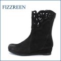 FIZZ REEN フィズリーン fr2801bl ブラック　【可愛さ 満点。。。新鮮・上品 おしゃれな・・・ fizzreen パンチドゥ・フラワー・ブーツ】