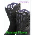 画像4: FIZZ REEN フィズリーン fr2801bl ブラック　【可愛さ 満点。。。新鮮・上品 おしゃれな・・・ fizzreen パンチドゥ・フラワー・ブーツ】