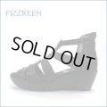 fizz reen フィズリーン fr3708bl ブラック　【可愛い底まわり・・特殊なこぶこぶインソール・・fizzreen　楽々・ブーツサンダル】
