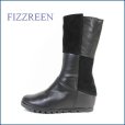 画像1: fizz reen フィズリーン fr3760bl ブラック　【美脚シークレットソールと・・・極厚クッション中敷き・・FIZZREEN・・ 楽らく シンプル・ブーツ】 (1)