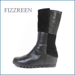 画像1: fizz reen フィズリーン fr3760bl ブラック　【美脚シークレットソールと・・・極厚クッション中敷き・・FIZZREEN・・ 楽らく シンプル・ブーツ】
