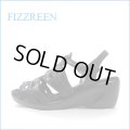 fizzreen フィズリーン fr5514bl ブラック　【新開発！前すべり防止の・・こぶこぶクッション・・fizzreen ・ウェッジサンダル】