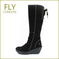 FLY LONDON フライロンドン fy327006bl ブラック　【フライのリボン・ロングブーツ・FLY LONDON YUST・・足を包む履き心地】