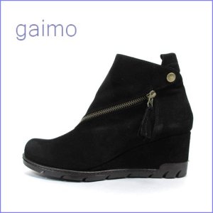 画像1: GAIMO ガイモ　gm1031bl ブラック　【コロンと程よい丸さのトー・スペイン発！gaimo・足を包む柔らかレザーのウェッジショート】