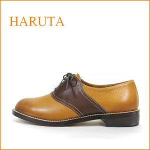 画像1: haruta ハルタ　ha3811br　ライトブラウン　【しっかり馴染む 良質レザー・ 大人マニッシュ　haruta　かわいいサドルシューズ 】