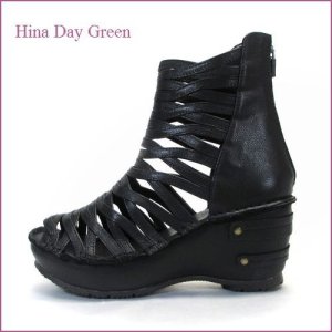 画像1: HINA DAY GREEN ヒナデイグリン　hi4390bl ブラック 【可愛いボリューム・安心のふわふわクッション・ hina ほっとするブーツ・サンダル】