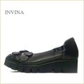 INVINA　インビナ iv1265bl　ブラック　【楽しく歩ける！やさしい履き心地・INVINA 大きいお花の厚底パンプス】