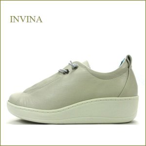画像1: INVINA　インビナ iv2560lgy 　ライトグレイ　【少し厚底のシンプルなデザイン・INVINA　歩行に優しいインソールのレザースニーカー】