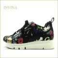 INVINA　インビナ iv50295blf　ブラックフラワー　【お花で可愛さアップ！やさしい履き心地・INVINA 外反母趾対策の厚層インソール スニーカー】
