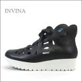 INVINA　インビナ iv4452bl 　ブラック　【可愛いフラワーカット・リラックス効果のインソール。。invina　厚底スタイル】