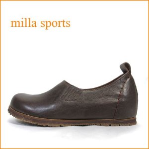 画像1: MILLA SPORTS　 ミラスポーツ　mi02dn　ダークブラウン　【可愛いまん丸トゥ・楽らくウィズ 巾広４Ｅ  MILLA SPORTS　インヒール パンプス】