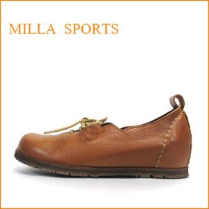 画像1: MILLA SPORTS　 ミラスポーツ　mi05ca　キャメル　【可愛いフラワーカット・程よい高さのシークレットソール  MILLA SPORTS　幅広スリッポン】