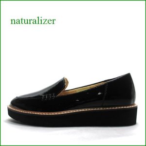 画像1: naturalizer ナチュラライザー　na576bl ブラック　【よく馴染むヤギ革ソフトエナメル！ふわふわクッション。。naturalizer靴 シンプル*スリッポン】