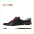 naturalizer ナチュラライザー na677bl ブラック　【よく馴染むヒツジ革レザー！可愛いコンビカラー。naturalizer シンプル・スニーカー】