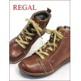 画像4: REGAL リーガル re35br　ダ―クブラウン 【すぐ馴染むオイルレザー・可愛い丸さの・REGAL 楽らく幅広・ショートブーツ】