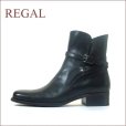 画像1: REGAL リーガル　re6291bl　ブラック 【柔らかい高級レザー　REGAL クラッシックなショートブーツ】 (1)