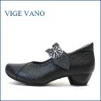 画像1: ビジェバノ パンプス  vigevano  vg7004bl　ブラック　【イタリアモダンな手作りシューズ・ビジェバノ 靴  おしゃれな型押しレザーのベルトパンプス】 (1)