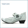 画像1: ビジェバノ パンプス  vigevano 　vg7025wt　ホワイト　【靴職人手作りの１足・・小意気なパンチング素材・　vigevano ベルトパンプス】 (1)