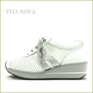 画像1: vitanova ビタノバ vt6967wtc ホワイトコンビ　【星３つの履きやすさ・足に優しい土ふまずクッションパッド。vitanova 大人の厚底スニーカー】