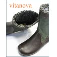 画像4: vita nova ビタノバ vt2871dn ダークブラウン　【可愛い、まん丸オブリックトゥ、、いい色してる、上品素材・・ビタノバ モコモコ・ショートブーツ】