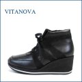 vita nova ビタノバ vt6868bl ブラック　【どんどん歩ける 軽量ソール。。いい革してる、高級素材・・ビタノバ 厚底アンクル】