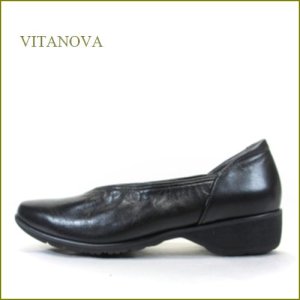 画像1: vitanova  ビタノバ  vt8360bl  ブラック　【小足にみせる 深めのＶカット・・バツグンの軽さとクッション。vitanova シンプル パンプス】