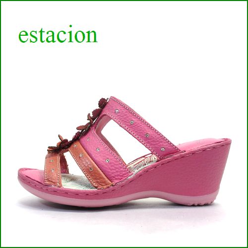 estacion  エスタシオン  et84pk  ピンク　【可愛さ満開。。わくわく元気な。。エスタシオン靴・・・お花畑のカラフルミュール】