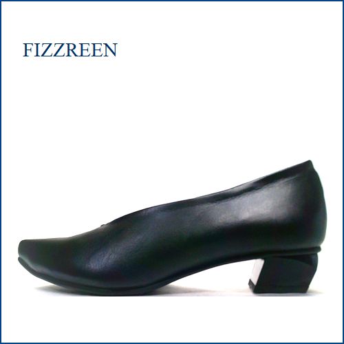 FIZZREEN　フィズリーン  fr1117bl 　ブラック　【きれいなシルエット　小足に見せるカッティング　fizzreen　ポインテッドトーの３Ｅパンプス】