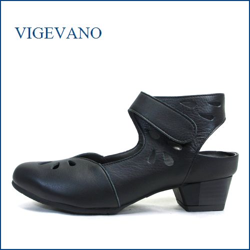 vige vano ビジェバノ　vg1860bｌ　ブラック　【靴職人 技有りの１足・・外販拇指を忘れてしまう履きやすさ。　vige vano ベルトパンプス】