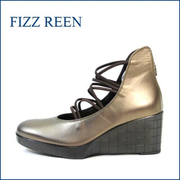 画像1: FIZZ REEN フィズリーン fr1405bz ブロンズ　【バツグンのクッションの　FIZZREEN 厚底後ろファスナーパンプス】 (1)