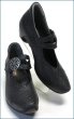 画像3: ビジェバノ パンプス  vigevano  vg7004bl　ブラック　【イタリアモダンな手作りシューズ・ビジェバノ 靴  おしゃれな型押しレザーのベルトパンプス】 (3)
