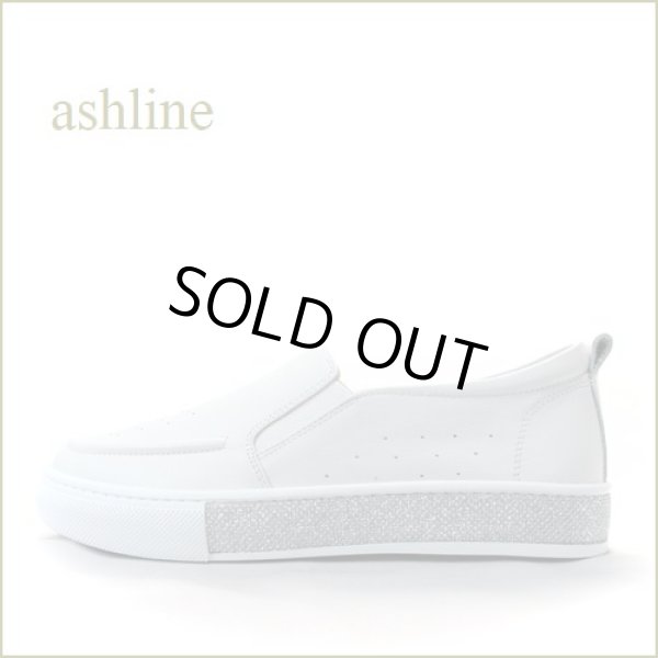 画像1: ASHLINE　アシュライン　as2283wt　ホワイト　【包み込む感じが快適！おしゃれなストーンのソール　ashline・柔らかいレザーのスリッポン】 (1)