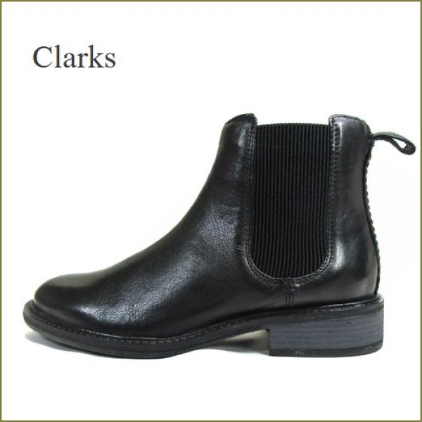 画像1: Clarks クラークス　cl915bl   ブラック　【きれいでバランスの良いトゥ・クッション性をアップのインナーソール　CLARKS サイドゴアブーツ】 (1)