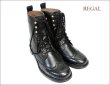 画像9: REGAL リーガル re56bl　ブラック 【履くほどに ヨク馴染む・お洒落ウィングチップ　ＲＥＧＡＬ レースアップブーツ】 (9)